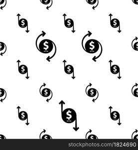 Price Change Icon Seamless Pattern, Price Drop, Increase, Fluctuation Icon Vector Art Illustration