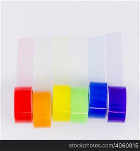 pride flag colors with adhesive tape