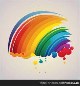 pride rainbow vector simp≤illustration. Illustration Ge≠rative AI 
