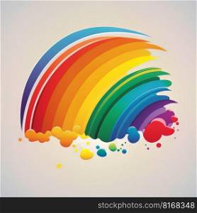 pride rainbow vector simple illustration. Illustration Generative AI 