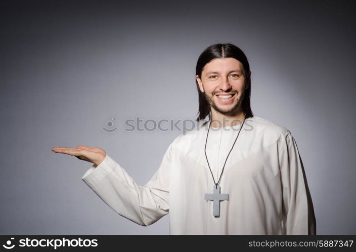 Priest man in religious concept