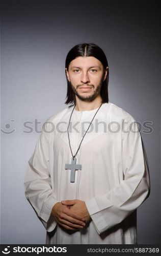 Priest man in religious concept
