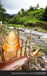 Primative yet usefull tools for making sago, a staple food in Papua New Guinea and Indonesia