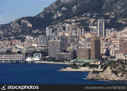 Principality of Monaco on the French Riviera in the South of France.