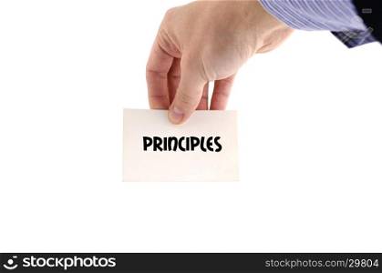 Principles text concept isolated over white background