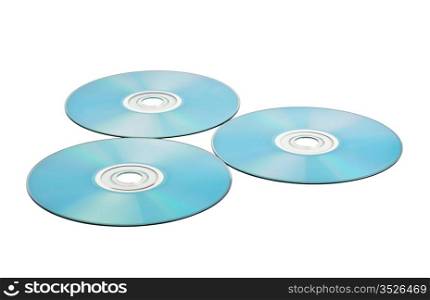 printable discs isolated on white