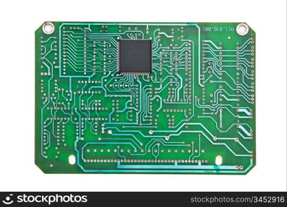 printed circuit board isolated on white background