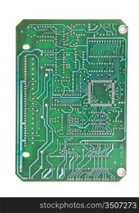printed circuit board isolated on white background