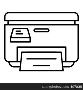 Printer icon. Outline printer vector icon for web design isolated on white background. Printer icon, outline style