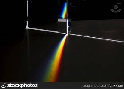 prism dispersing light concept