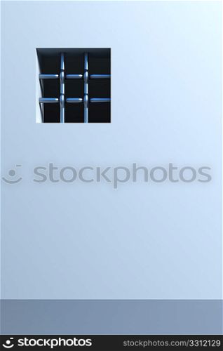 prison&acute;s window 3d rendering