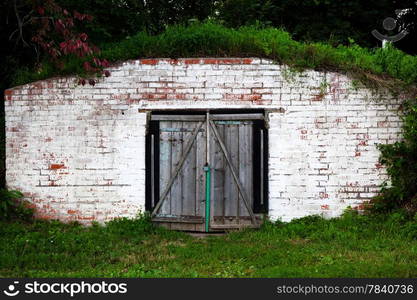 private entrance to the old brick cellar