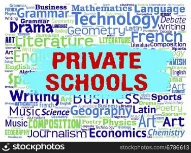 Private Schools Indicating Non Government And Studying