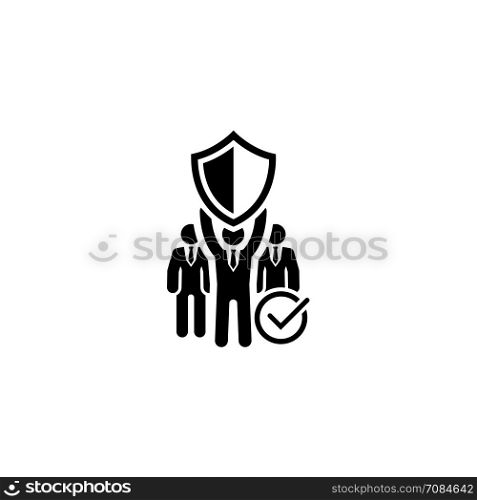 Private Security Icon. Flat Design.. Private Security Icon. Flat Design. Business Concept Isolated Illustration.