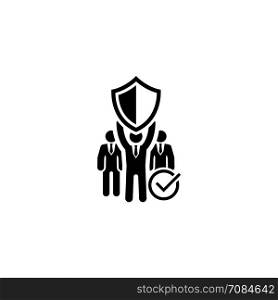 Private Security Icon. Flat Design.. Private Security Icon. Flat Design. Business Concept Isolated Illustration.