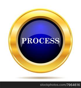 Process icon. Internet button on white background.