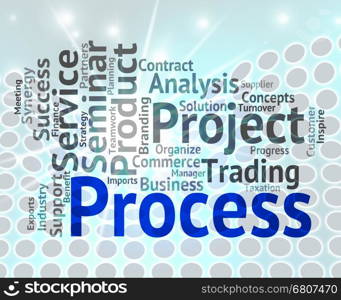 Process Word Wordcloud Showing Processes Task And Method