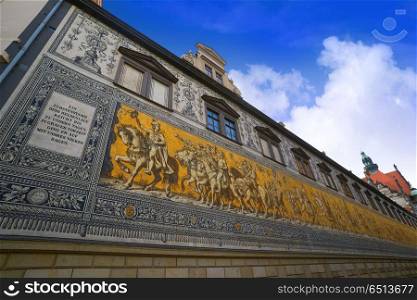 Procession of Princes mural in Stallhof outdoor of Dresdenn Germany. Procession of Princes mural in Stallhof of Dresden