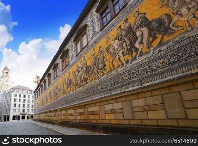 Procession of Princes mural in Stallhof outdoor of Dresdenn Germany. Procession of Princes mural in Stallhof of Dresden