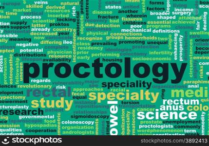 Proctology or Proctologist Medical Field Specialty As Art