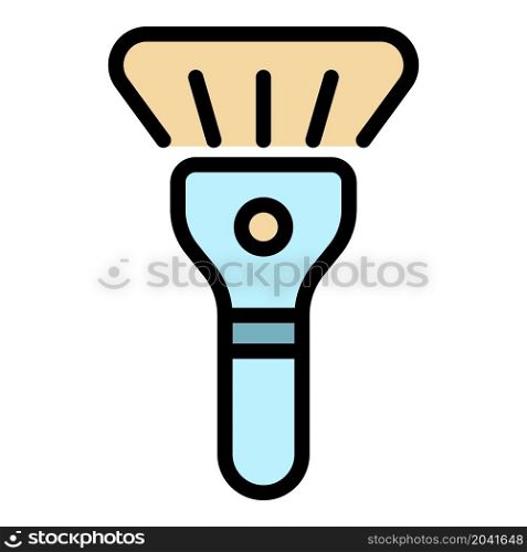 Product barcode scanner icon. Outline product barcode scanner vector icon color flat isolated. Product barcode scanner icon color outline vector