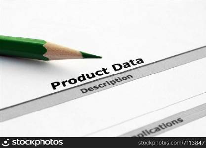 Product data