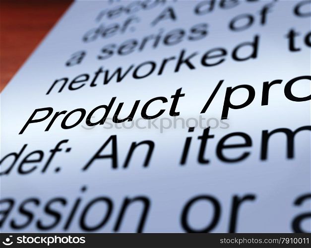 Product Definition Closeup Showing Goods For Sale. Product Definition Closeup Shows Goods For Sale At A Store