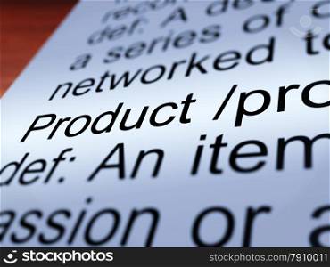 Product Definition Closeup Showing Goods For Sale. Product Definition Closeup Shows Goods For Sale At A Store