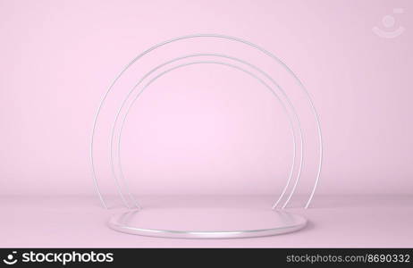 Product podium on pastel background 3d. Abstract minimal geometry concept. Studio stand platform theme. Exhibition and business marketing presentation stage. 3d rendering.. Product podium on pastel background 3d. Abstract minimal geometry concept. Studio stand platform theme. Exhibition and business marketing presentation stage.