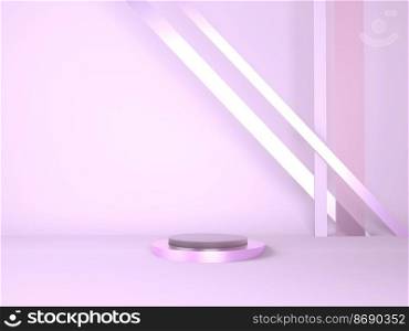 Product podium on pastel background 3d. Abstract minimal geometry concept. Studio stand platform theme. Exhibition and business marketing presentation stage. 3d rendering.. Product podium on pastel background 3d. Abstract minimal geometry concept. Studio stand platform theme. Exhibition and business marketing presentation stage.