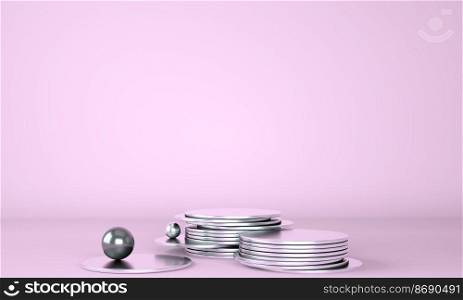 Product podium with money on pastel background 3d. Abstract minimal geometry concept. Studio stand platform theme. Exhibition and business marketing presentation stage. 3d rendering.. Product podium with money on pastel background 3d. Abstract minimal geometry concept. Studio stand platform theme. Exhibition and business marketing presentation stage.