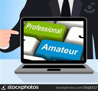 Professional Amateur Keys Displaying Beginner And Experienced