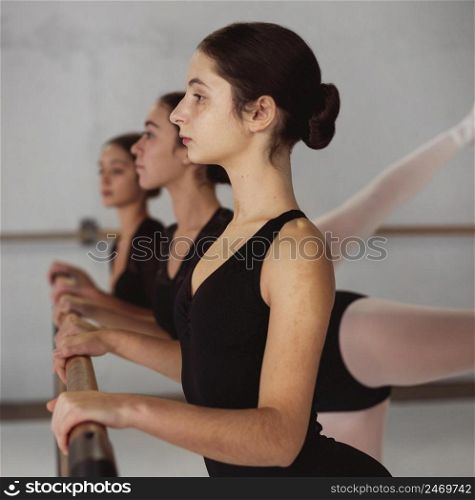 professional ballerinas training leotards