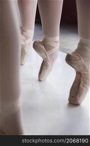 professional ballet dancers training pointe shoes