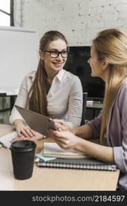 professional businesswomen discussing business strategy