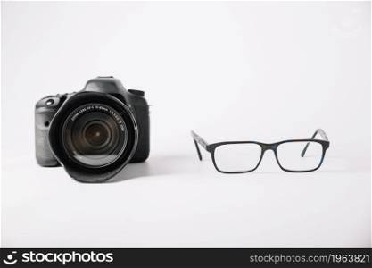 professional camera glasses. High resolution photo. professional camera glasses. High quality photo