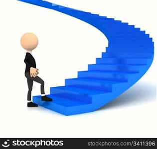 Professional carrier stair over white. computer generated image