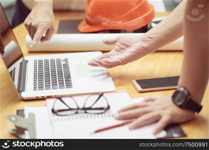 Professional construction contractor worker meeting design ideas concept. business and build planning .