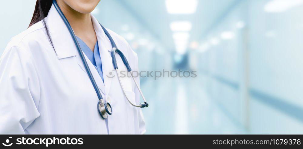 Professional doctor at the hospital. Medical healthcare business and doctor service.