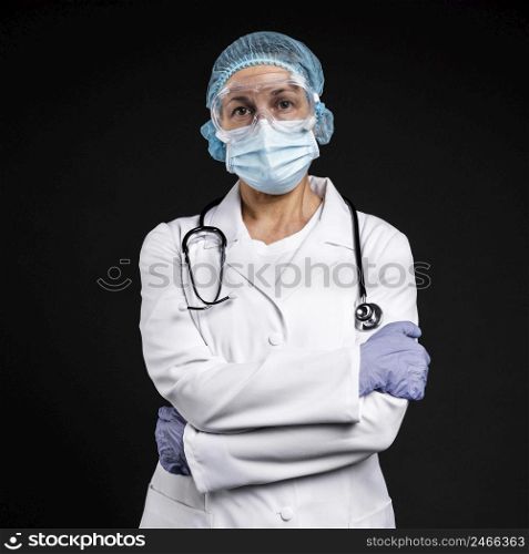 professional doctor wearing pandemic medical equipment 4