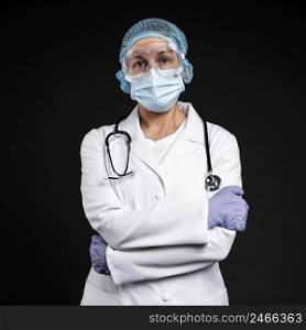 professional doctor wearing pandemic medical equipment 4