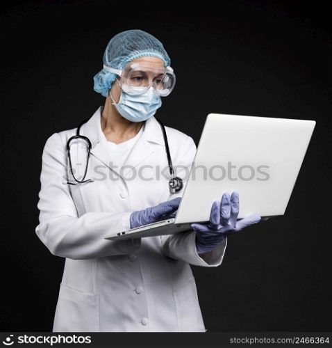 professional doctor wearing pandemic medical equipment 5