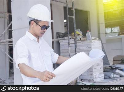 Professional engineers are planning construction