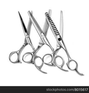 Professional Haircutting Scissors. Studio isolation.