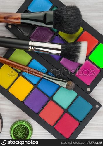 Professional make-up brush cosmetic on white background