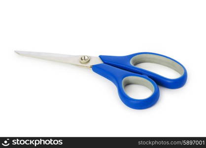 Professional scissors isolated on the white background