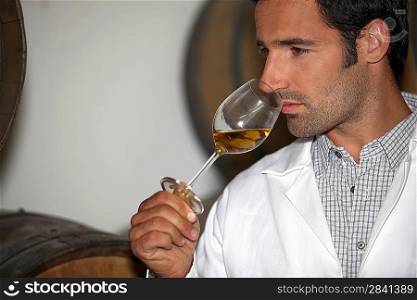professional tasting white wine