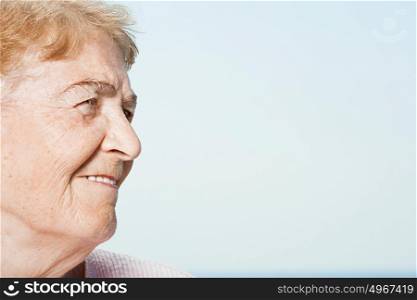 Profile of a senior woman