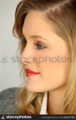Profile of an attractive woman