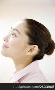 Profile of Japanese woman